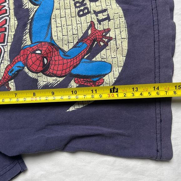 Vintage The Amazing Spider-Man Kids T-shirt Navy Bring It On! 2-3T - Picture 3 of 7